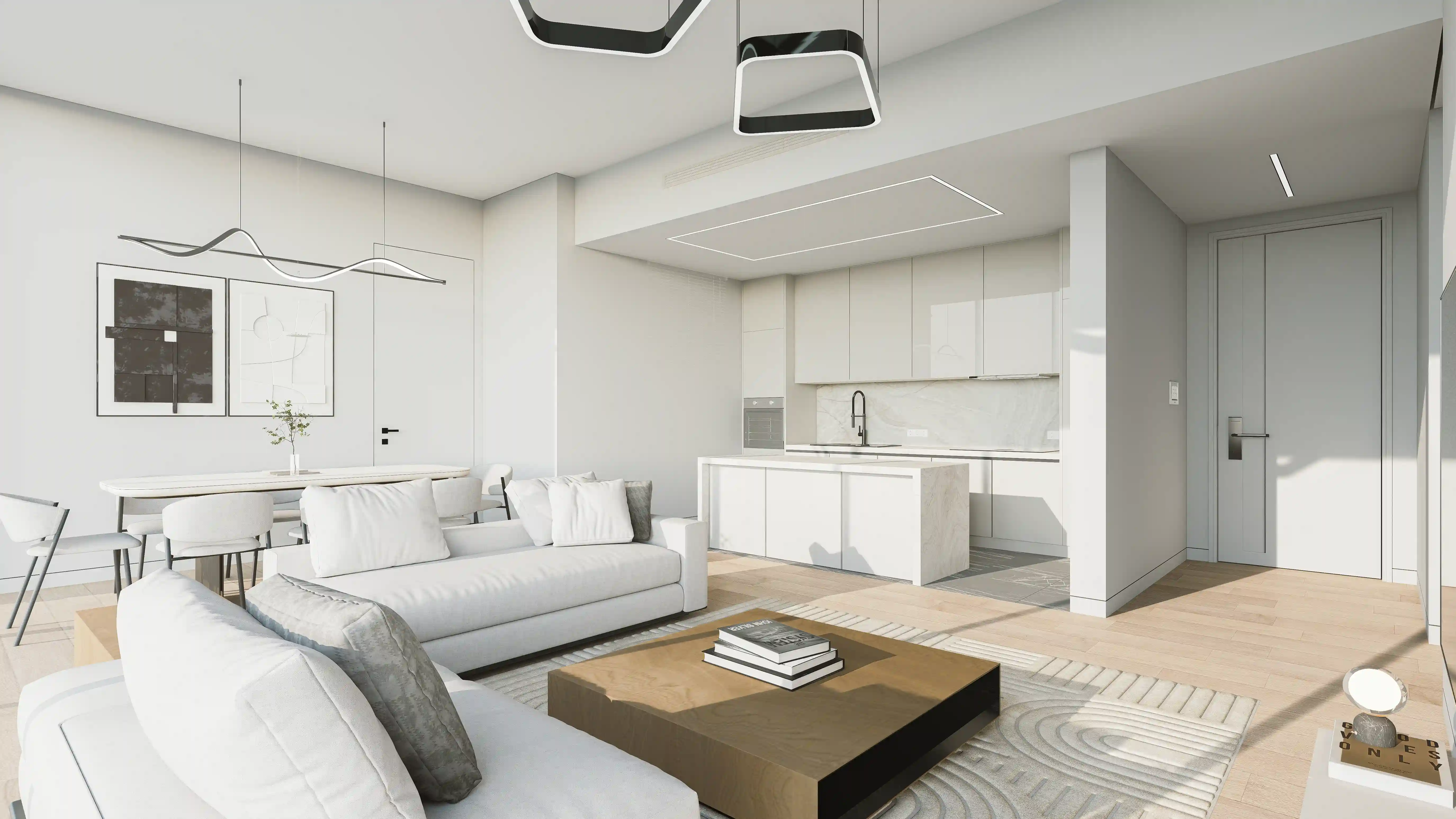 Three-bedroom apartment interior at 311 Boulevard JVC